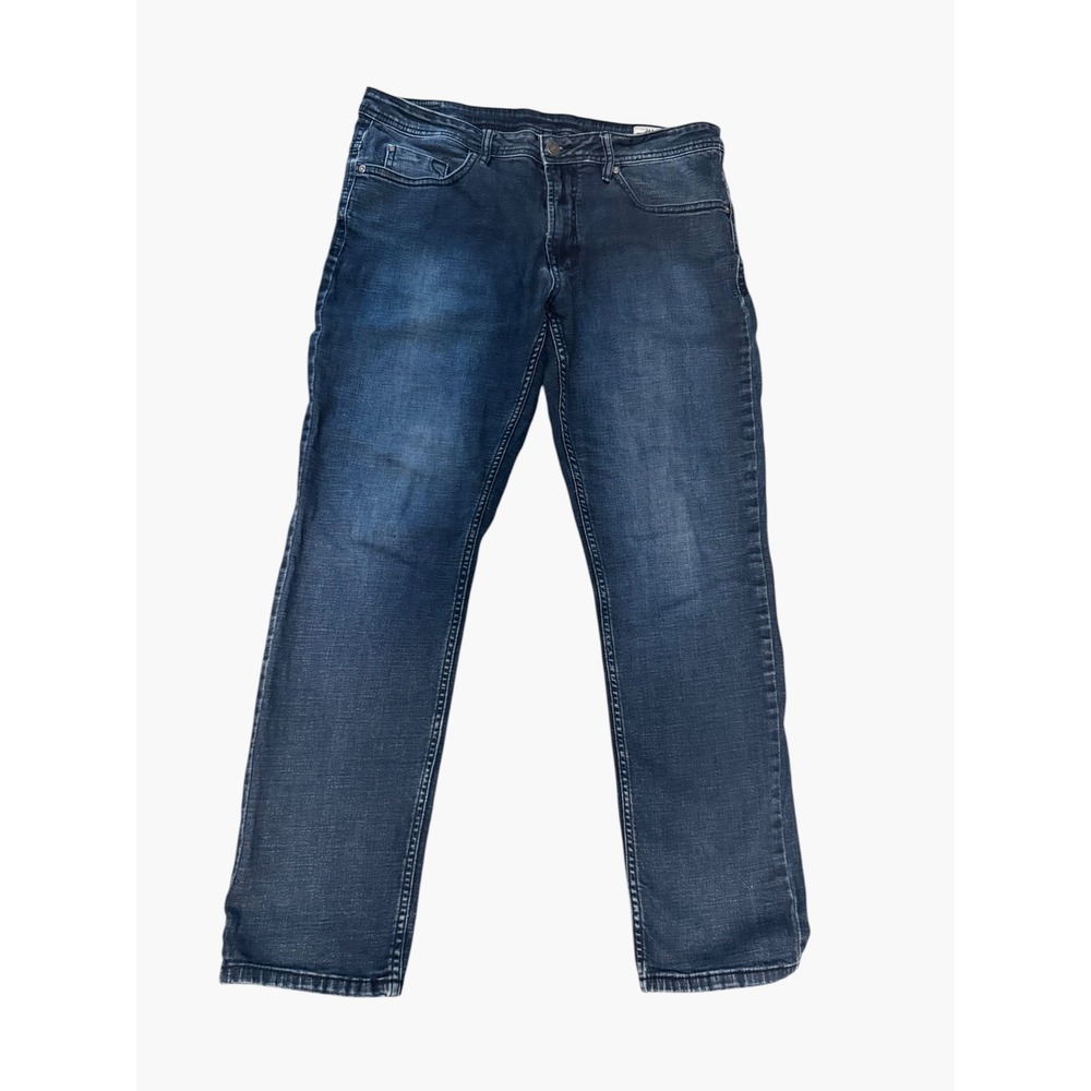 Buffalo David Bitton Jackson Straight Stretch Jeans Mens 36x32 Dark Wash Indigo